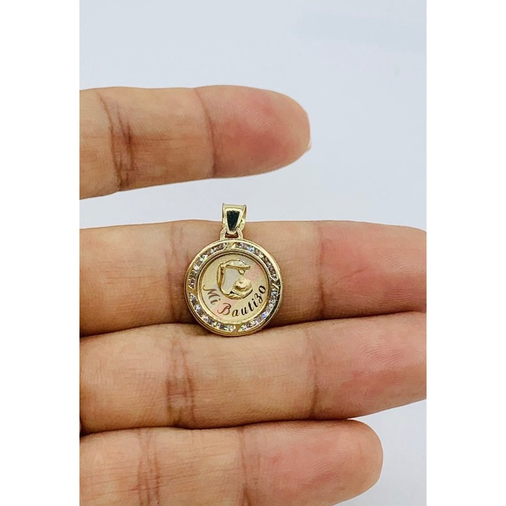 10k Solid Gold Pendant Baptism View 5